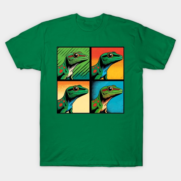 Giant Day Gecko Pop Art - Cool Lizard T-Shirt by PawPopArt